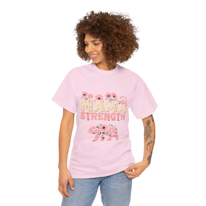 Mama Strength T-Shirt — Floral Mama Bear Tee for Mothers, Mother’s Day Gift