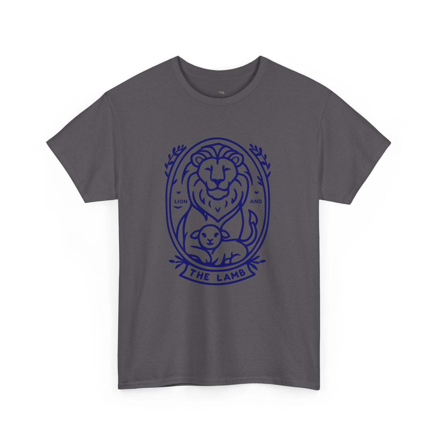 The Lamb Crewneck T‑Shirt — Lion & Lamb Faith Graphic Tee