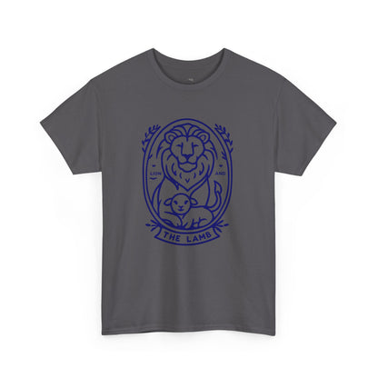 The Lamb Crewneck T‑Shirt — Lion & Lamb Faith Graphic Tee