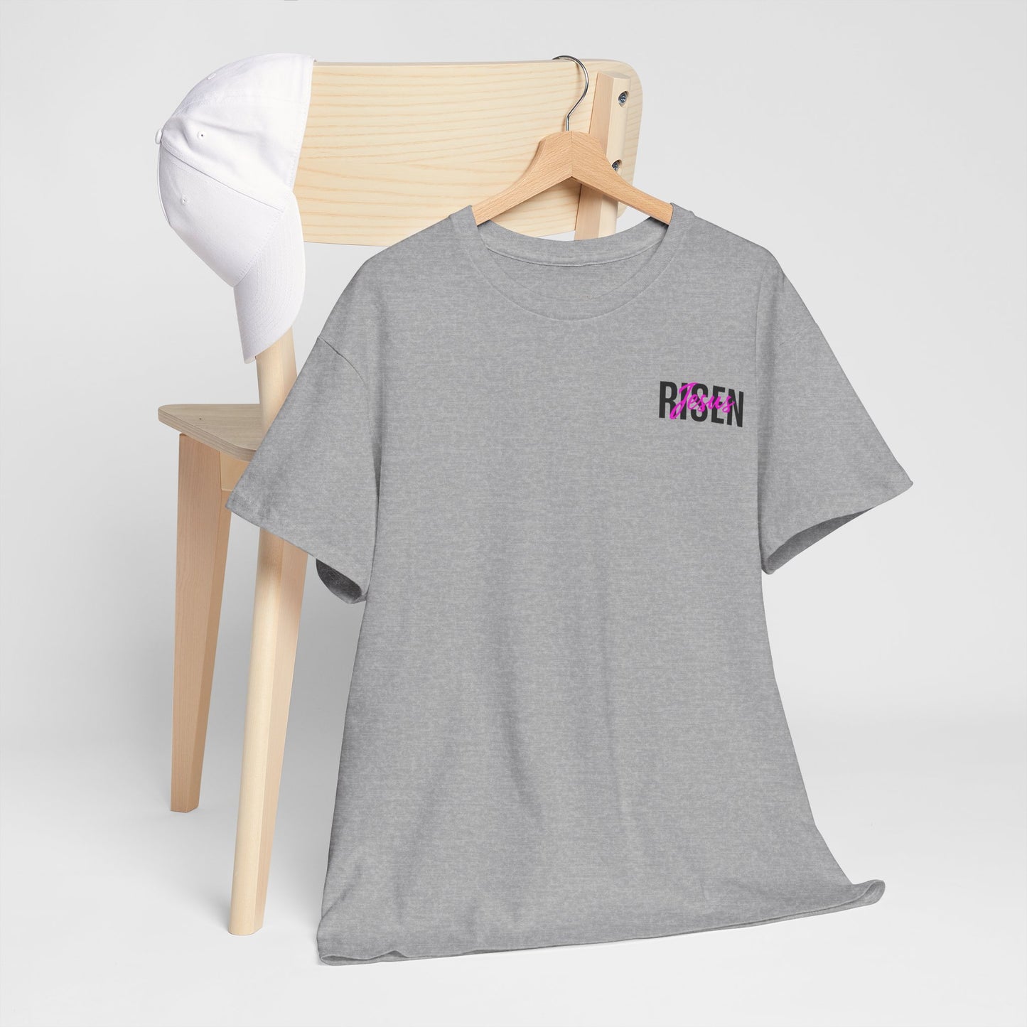 Christian 'Risen' PINK T-Shirt — Jesus Crown of Thorns Resurrection Tee