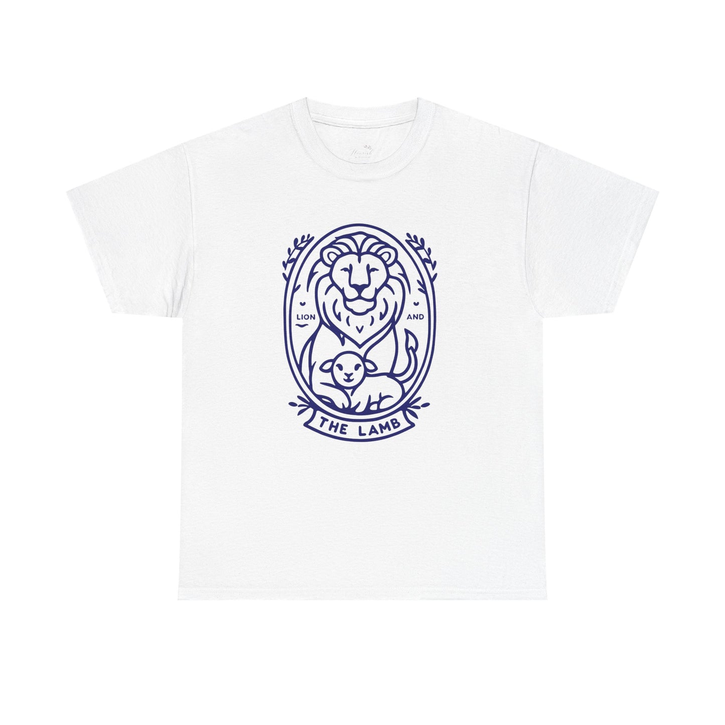 The Lamb Crewneck T‑Shirt — Lion & Lamb Faith Graphic Tee