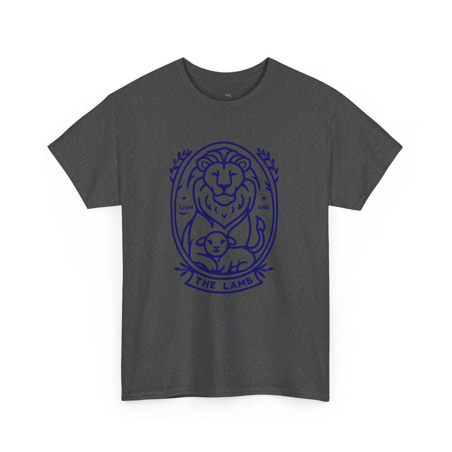The Lamb Crewneck T‑Shirt — Lion & Lamb Faith Graphic Tee