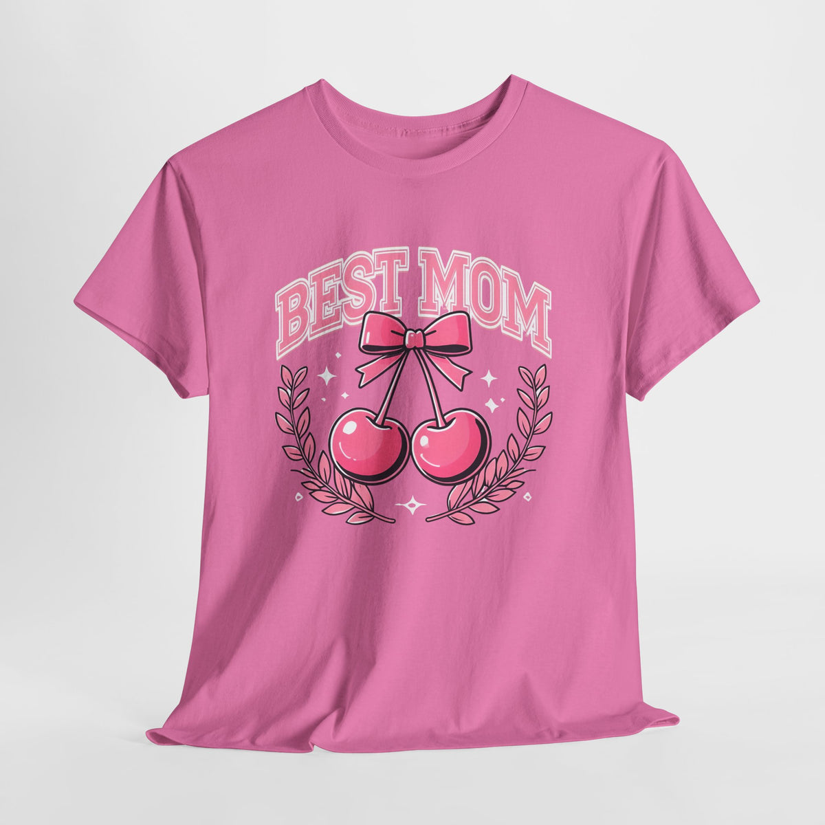 Best Mom Cherry Tee — Cute Pink Mother's Day T-Shirt
