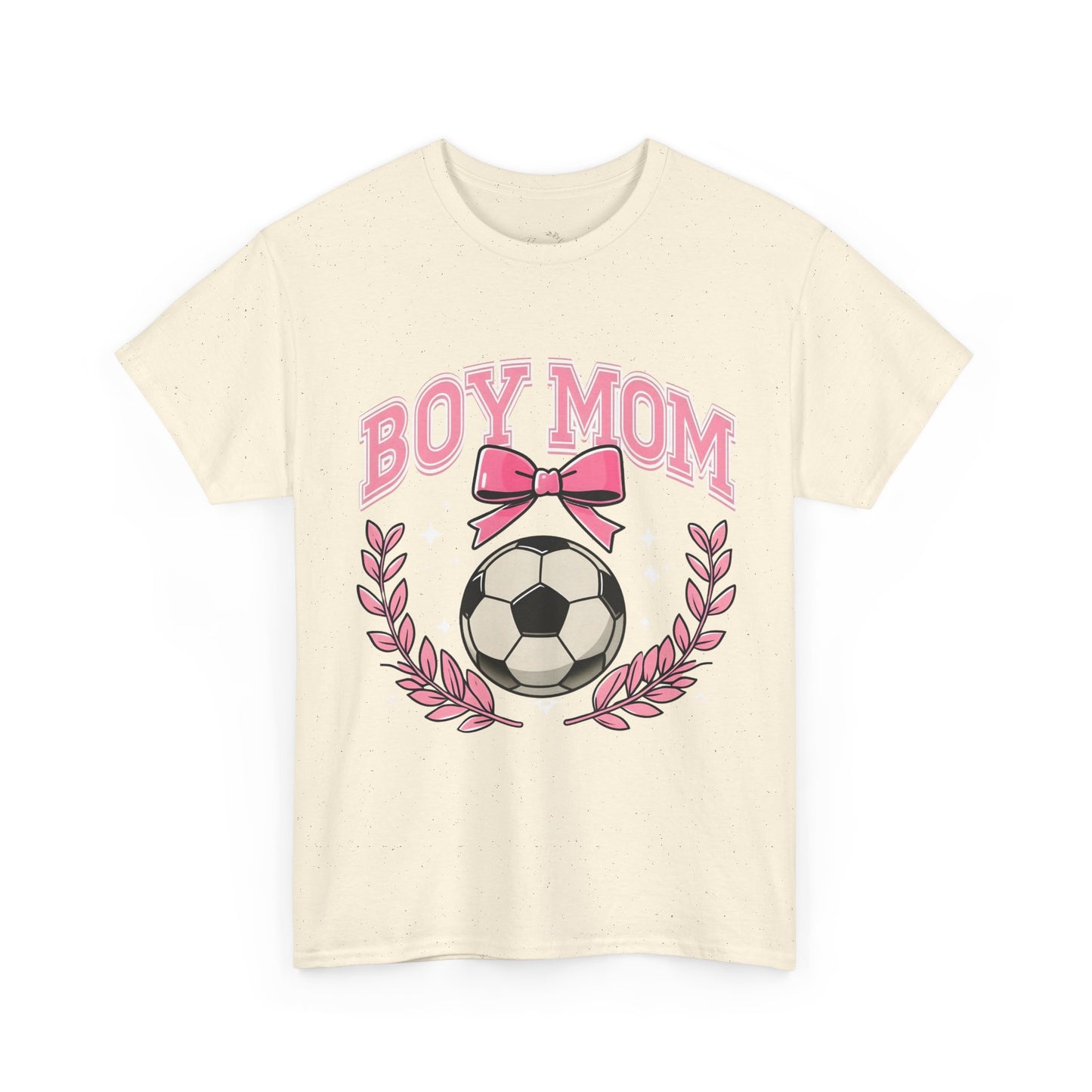 Boy Mom T-Shirt — Pink Laurel Bow