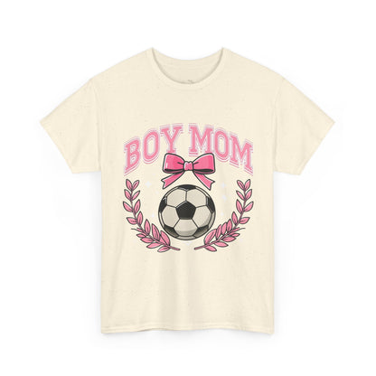 Boy Mom T-Shirt — Pink Laurel Bow