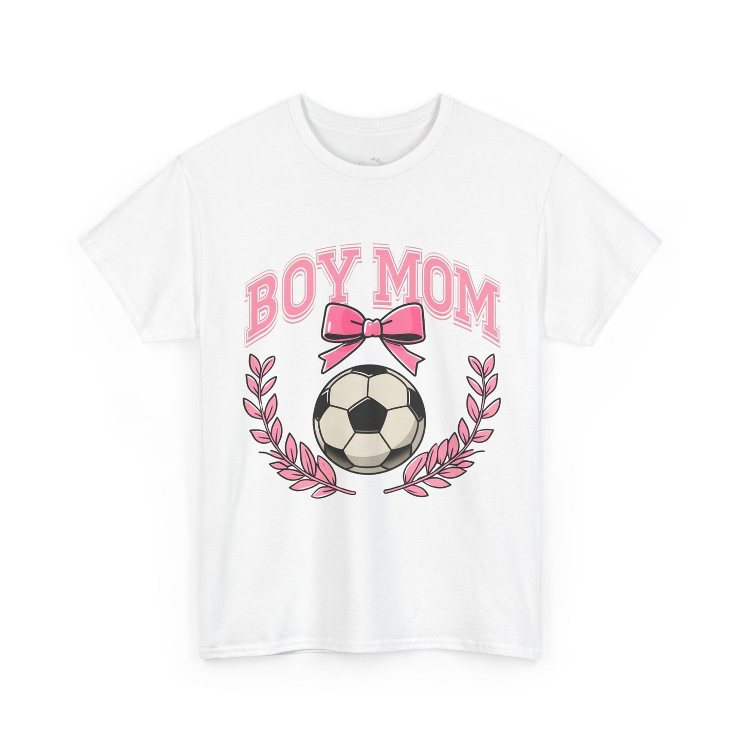 Boy Mom T-Shirt — Pink Laurel Bow
