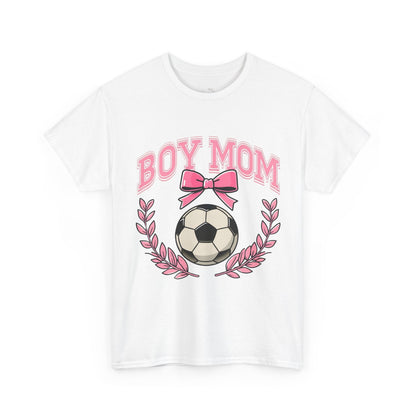 Boy Mom T-Shirt — Pink Laurel Bow