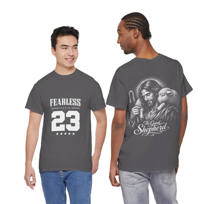 Fearless Psalm 23 Unisex T-Shirt — The Good Shepherd Christian Tee