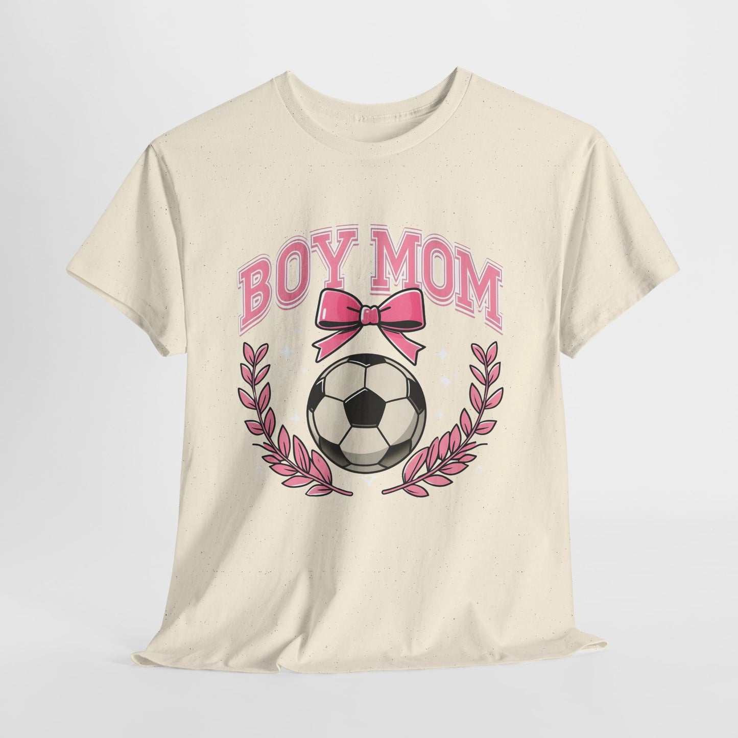 Boy Mom T-Shirt — Pink Laurel Bow