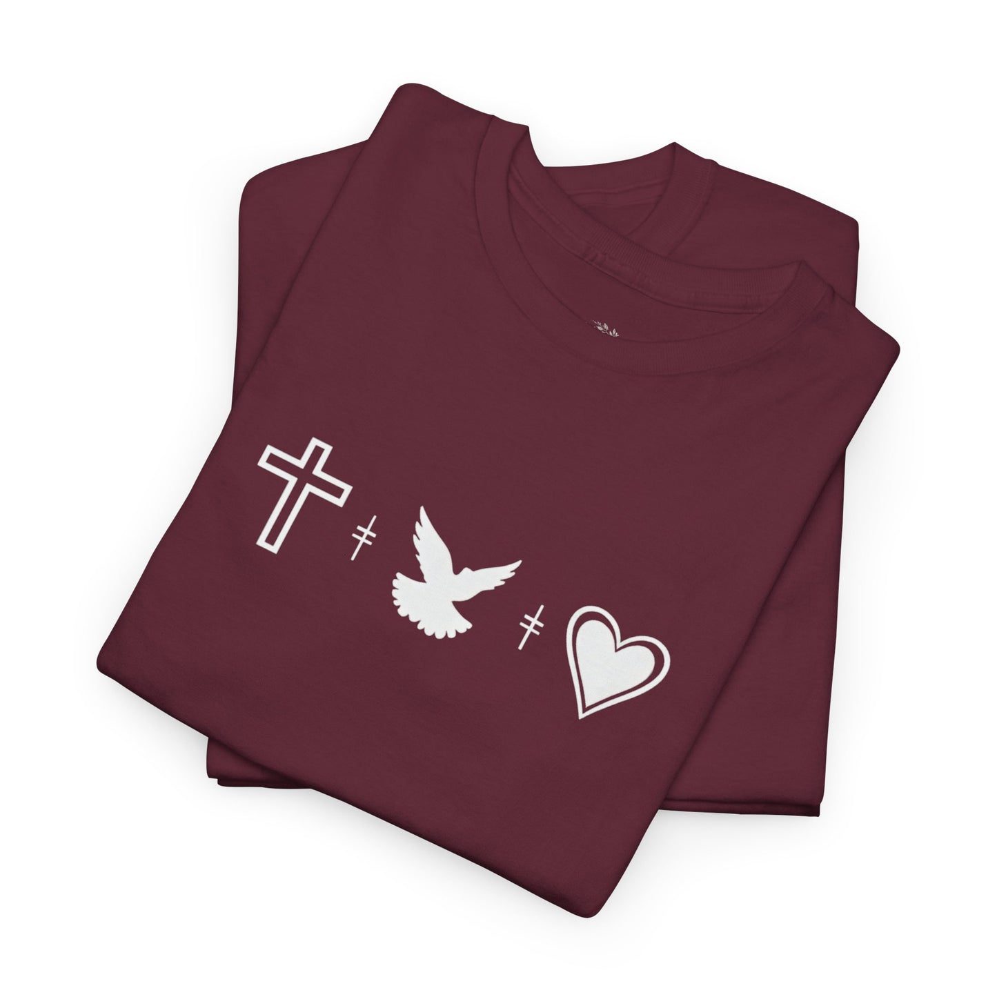 Worship Tee — "I Was Built to Worship" Christian Cross + Dove + Heart T‑Shirt