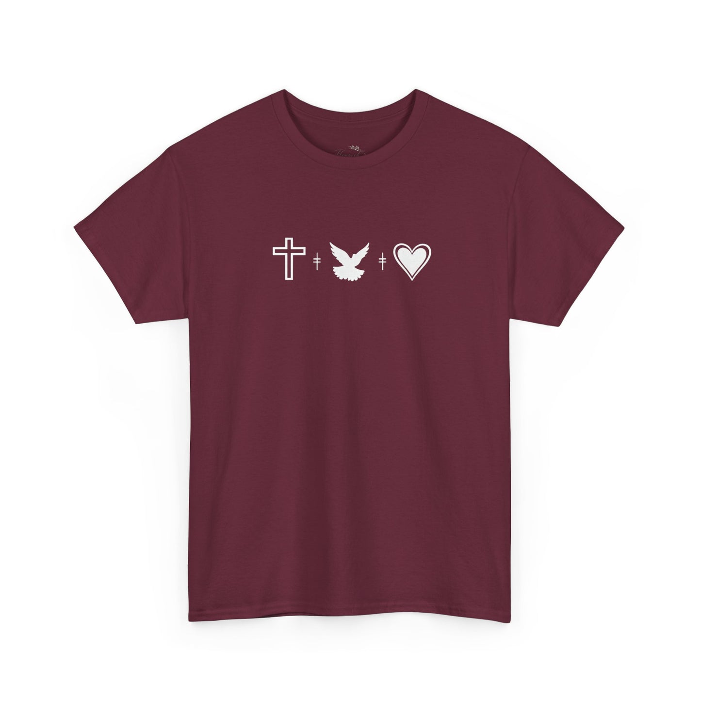 Worship Tee — "I Was Built to Worship" Christian Cross + Dove + Heart T‑Shirt
