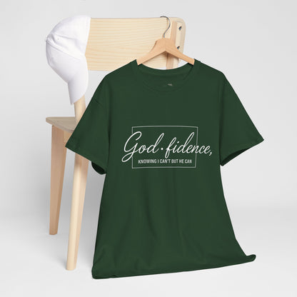 God-fidence Unisex Tee — Inspirational Christian Script T-Shirt