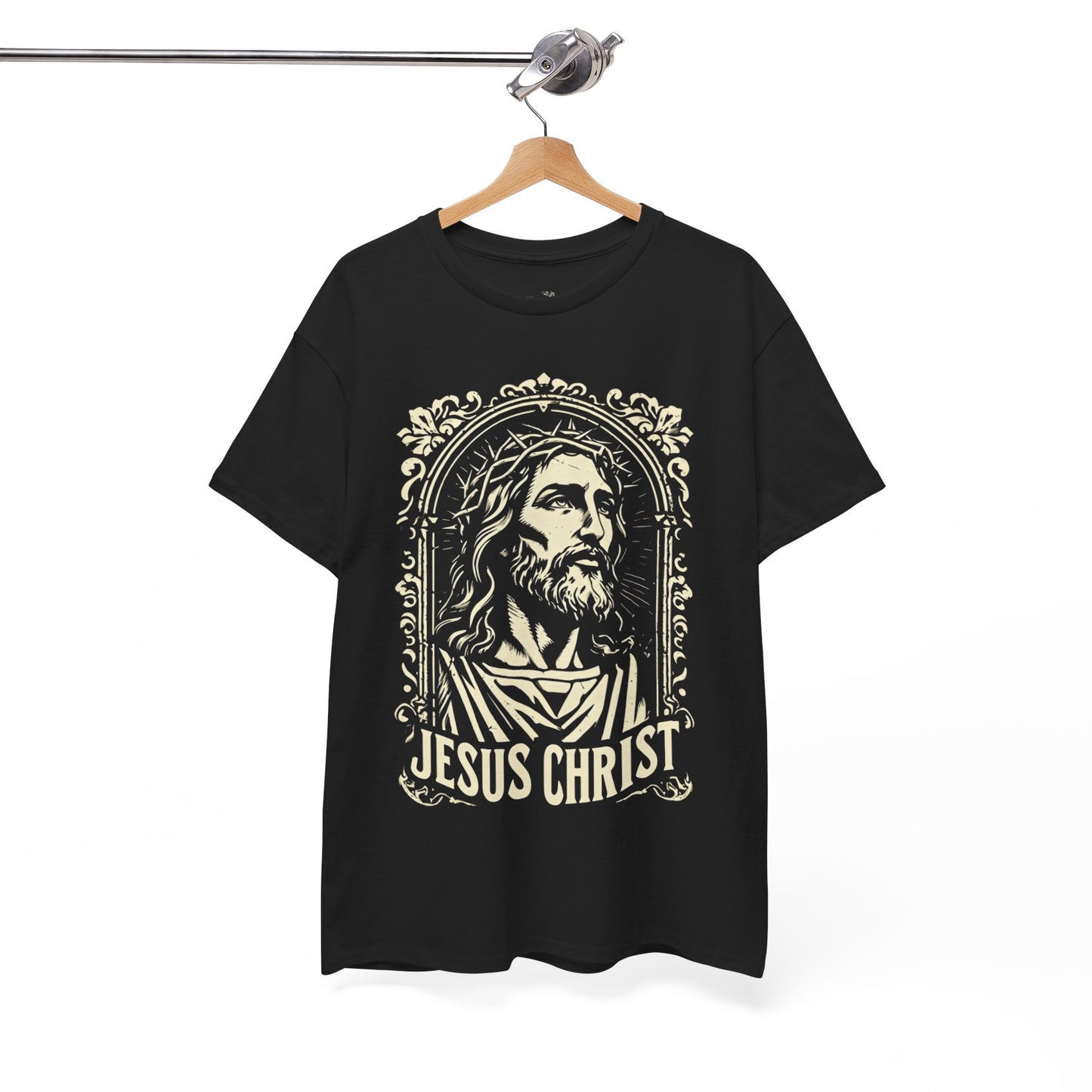 Jesus Christ Front Graphic Tee - Vintage Ornate T-Shirt