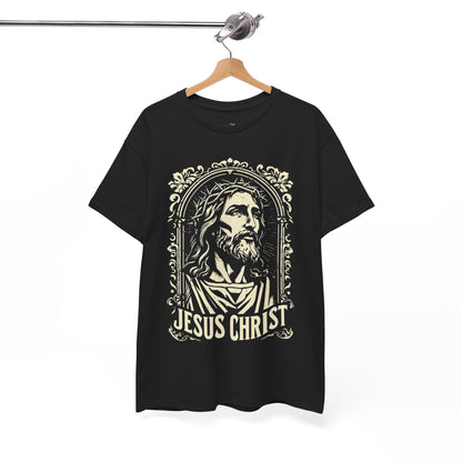 Jesus Christ Front Graphic Tee - Vintage Ornate T-Shirt